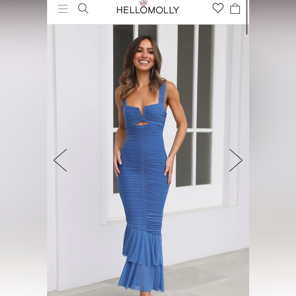Hello Molly PARTY PAL MIDI DRESS BLUE